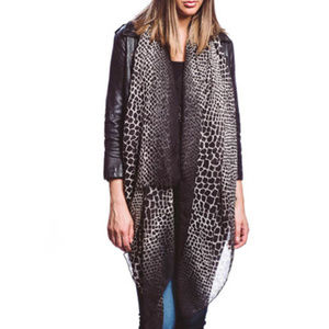 Light weight snake skin printed oblong scarf